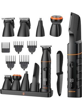 Waterproof Body & Pubic Hair Trimmer for Men - Upgraded Ball Shaver, Grooming
